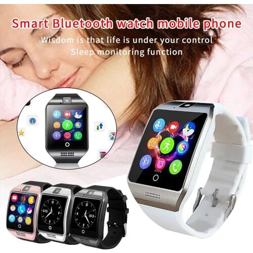 Smart Watch Q18 Camera Bluetooth Smartwatch 2021 SIM TF Card Women/Men Bussines Watches Fitness Bracelet Reloj PK DZ09 A1