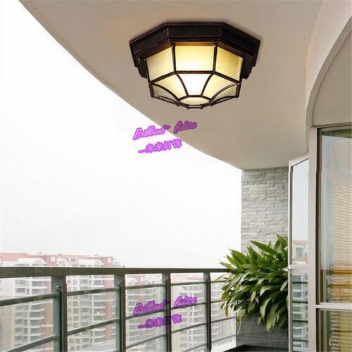 American style retro glass lamp industrial corridor lamp LOFT iron ceiling lamps