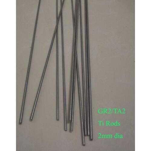 2mm diameter Titanium Bars Industry Experiment Research DIY GR2 / Ta2Ti Rod