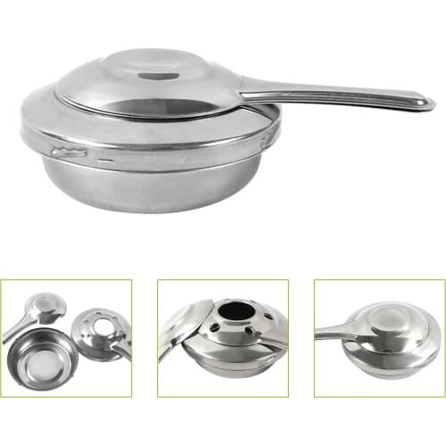 Outdoor Camping Mini Stainless Steel Handle Alcohol Stove Fuel Small Hot Pot Portable Picnic Stove Incinerator Burner