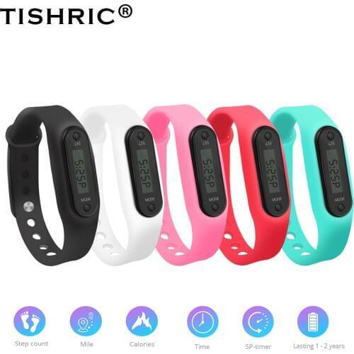 TISHRIC Waterproof Fitness Bracelet Pedometer Digital Lcd Tracker Monitor Calorie Step Couter Sport Health Wristband Men/Women