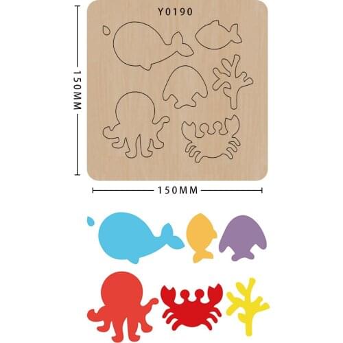 Wood Mould Die Cut Diy 2021 Sea Creatures Scrapbook Crafts Making Decor Supplies Dies Suitable For Big Shot Sizzix Machines
