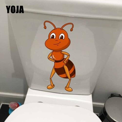 YOJA 12.5X23.7CM Modern Art Living Room Home Decor Wall Sticker Toilet Decal Cartoon Cute Ant T5-1396