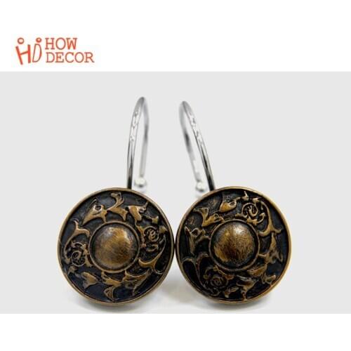 Retro European American antique shower curtain accessories shower curtain hook shower curtain ring resin classic Curly Pattern