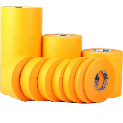 50M Yellow Car Sticker Self-adhesive DIY Painting Paper Painter Decor Masking Tape General Purpose Crafts Office Supplies