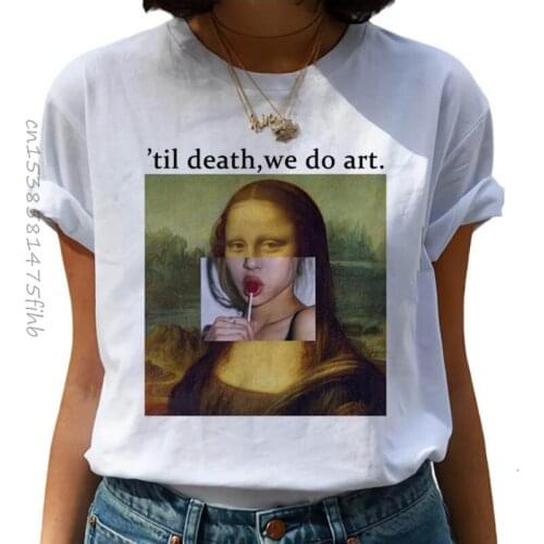 Premium Mona Lisa Aesthetic Funny Cartoon T Shirt Women Harajuku Grunge T-Shirt Ullang Vintage Tshirt Streetwear Top Tees Female
