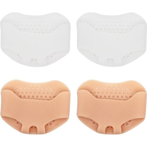 1pair Honeycomb Non-slip Silicone Foot Pads Forefoot Soft Insert Non-slip Feet Protection Ladies Pain Relief Foot Care Tool