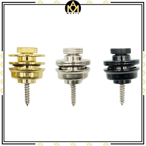 1PC- Durable Guitar Strap Lock Delicate Texture Guitar Strap Lock Button Anti-slip Belt Lock Black/ Gold/ Silver Option