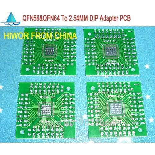 10pcs/lot QFN56P & QFN64P To DIP64Pin SMD Adapter To DIP PCB Pinboard SMD Converter