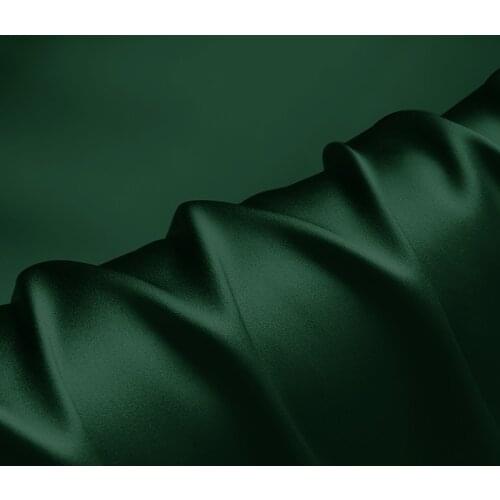 100% silk fabric 16 19 22m/m thick 45"( 114cm ) width galapagos green pure solid charmeuse fabric for luxury clothes bedding