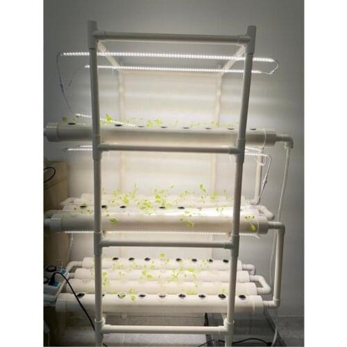 108 Holes With LED Grow Lights Indoor NFT Hydroponic Grow Kits Vertical Equipment For Plant Lettuce Strawberry