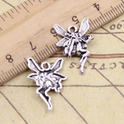 30pcs Charms Butterfly Fairy Angel 27x16mm Tibetan Pendants Crafts Making Findings Handmade Antique DIY Jewelry