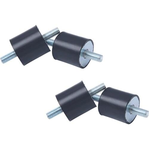 4pcs M6x14 Rubber Mounts Male Anti Vibration Silent block Car Boat Bobbins For Air compressors Engines Water Pumps etc