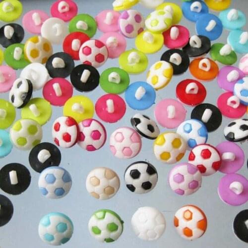 50pcs 13mm Kids Accessories Outerwear Football Buttots Mixed Color clothing set Buttons For Craft Sewing Button zk0221
