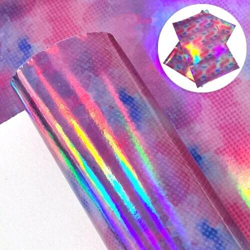 David accessories 20*33cm Fruit Flower Laser Faux Synthetic Leather Patchwork For Hair Bow Handbags DIY ,1Yc11245