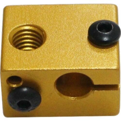 3D printer accessories V6 full metal extruder dedicated heating aluminum block sandblasted oxidized gold