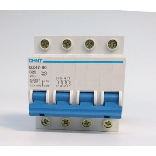 CHINT C45N Mini Circuit Breaker DZ47-60 4P C25A 400V MCB