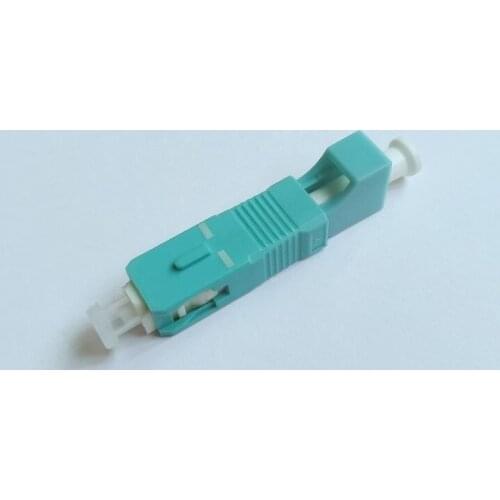 Free Shipping 2pcs/lot Fiber Optic SC LC Adapter SC Male to LC Female OM3 Hybrid Adapter Connector