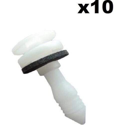 FOR JAGUAR S AND X TYPE DOOR TRIM PANEL PLASTIC CLIPS X10 WHITE REPAIR PARTS