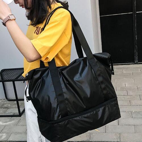 Large Capacity Travel Bag Waterproof Double Layer Wet Dry Separate Handbag for Fitness ZJ55