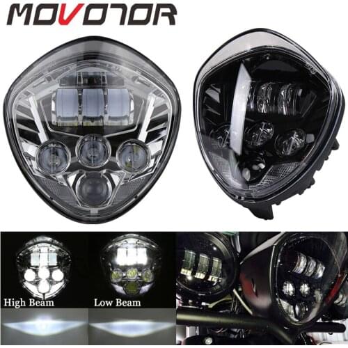 1 Pcs Black LED Headlight Compatible with 2012 2013 2014 2015 2016 Victory Cross Country Cruisers
