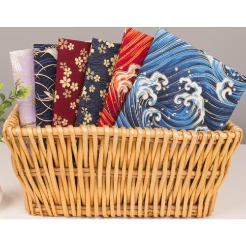 Cotton Linen Bronzed Patchwork Fabric For Table Cloth Pillowcase Sewing Doll Dress Wallet Curtain Diy 100*150cm