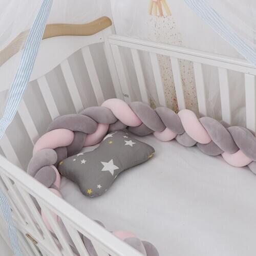 3M Length baby cot bedding set baby room decor baby bed bumper Long Knotted Braid baby decoration room