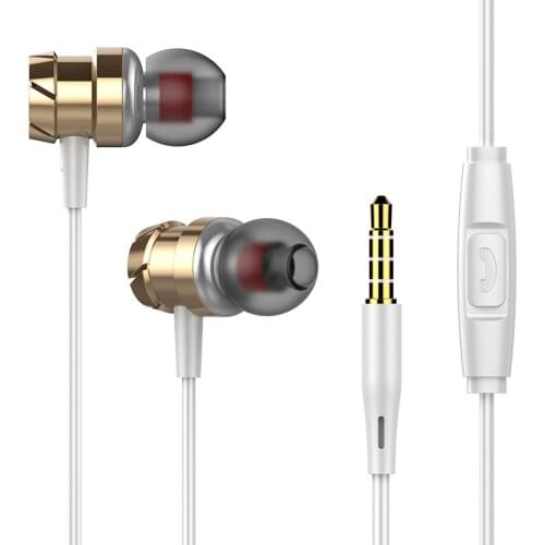 3.5mm Metal HIFI Super Bass Headset In-Ear Earphone Stereo Earbuds Headset Wired for Mobile Phones tablet PC