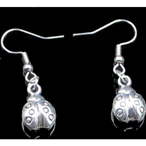 Fashion Handmade Simple Design 14*9*5mm Ladybug Bug Drop Earrings For Women Gift Fashion Jewelry Cute Small Object