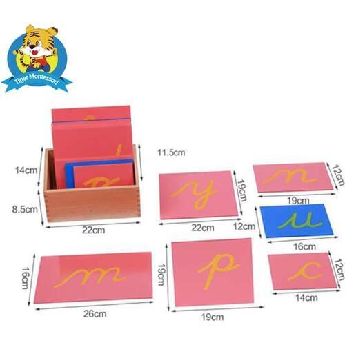 Montessori Lower Case Sandpaper Letters - Cursive toy