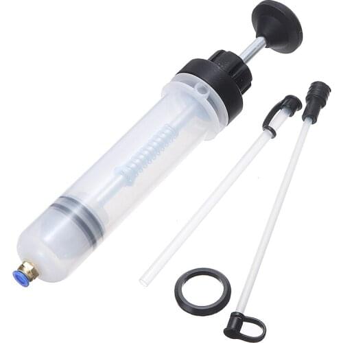 Mayitr 1pc Metal Plastic 200ml Car Motorcycle Oil Fluid Extractor Set Transfer Pump Filling Syringe Manual Tool
