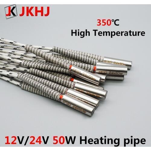 3D Printer Parts hotend Heating Tube 12V/24V 50W High Temperature 6*20mm mk8 hot end E3D V6 Heated block Cartridge Heating pipe