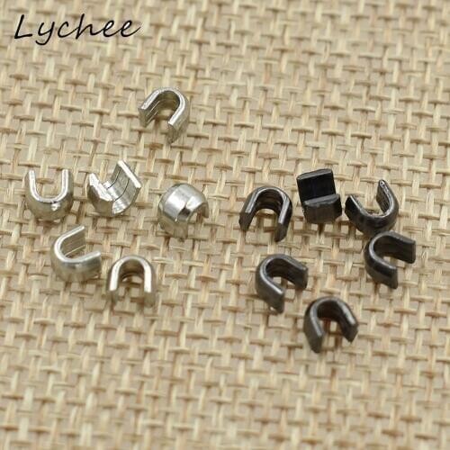 New 260pcs 3# Brand Gunblack Silver Metal Zipper UP Stopper U Shaped Opening Handmade Crafts Clothes Pants DiySewing Accessories