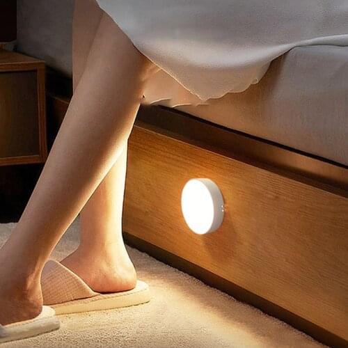 New 700mah USB Recharge LED PIR Infrared Sensor Night Light 8 Light Bead Cabinet Closet Wall Lamp for Home Bedroom Corridor