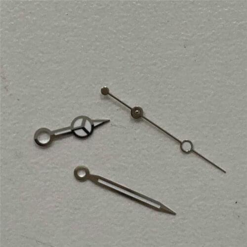 Silver Watch Hand Green Luminous Three Pointer for 8215 8200 Mingzhu 2813 Movement