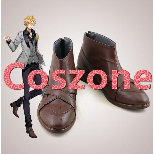 Division Rap Battle Hypnosis Mic DRB Gigolo Hifumi Izanami Brown Cosplay Shoes Boots Halloween Party Cosplay Costume Accessory