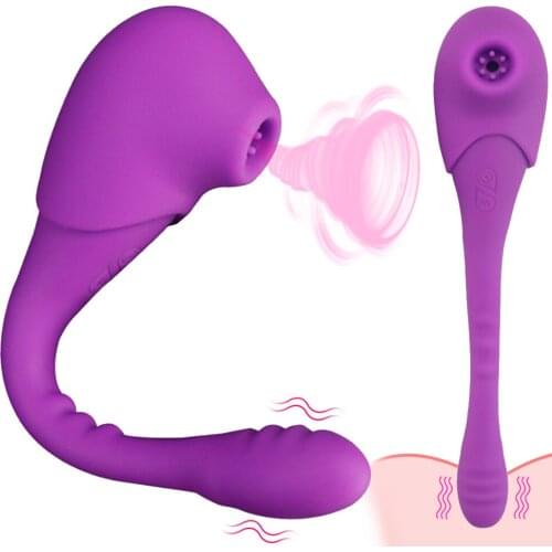 Sucking Vibrator G Spot Dildo Vibrators For Women Couples 10 Modes Oral Sucker Nipple Massager Female Masturbation Sex Toys