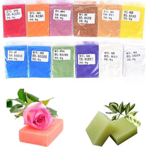 Skin Care 10g Healthy Natural Mineral Mica Powder DIY For Soap Dye Soap Colorant makeup Eyeshadow Soap Powder