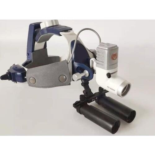 Magnifying Glasses Medical Loupes 4/5/6/8X Binocular Magnifier+5W LED Dental Headlight Surgical Headlamp