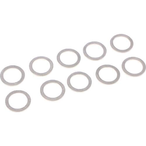 10Pcs Metal Oil Drain Plug Crush Washers Gaskets For Kia Silver