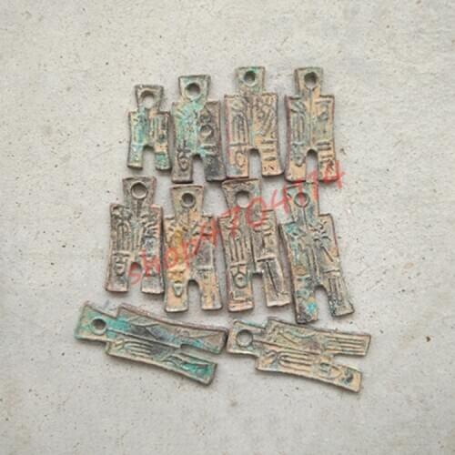 100% authentic, Wang Mang coins, cloth coins, trousers copper coins, a set, 10 pieces, antique collections