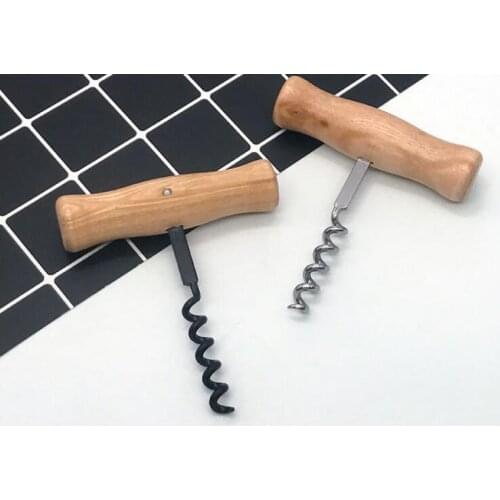 100pcs Multifunctional Wine Bottle Opener Outdoor Wood Corkscrew Wine Bottle Opener Kitchen Tool