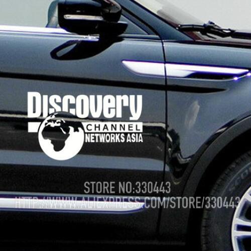 2 Pieces Customization DISCOVERY CHANNEL Stickers Decal on Car DOOR sticker Car Styling For All Cars