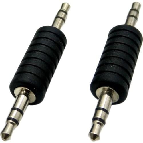 3Pin 3.5mm plug RCA Connector 3.5 audio jack 3.5mm male to male Stereo butt joint adapter 10pcs/lot