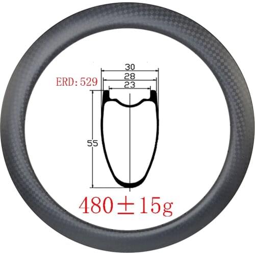 700c 55mmx28mm Hookless road disc brake deep 55mm inner width 23mm carbon rim UD 3K 12K matte glossy 18H 20H 24H 28H bike wheel
