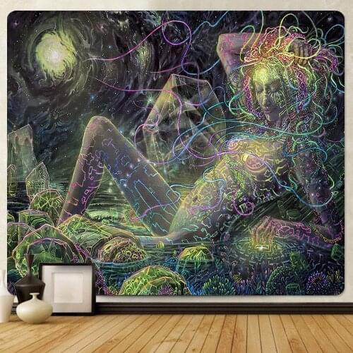Abstract Naked Girl Home Deco Art Tapestry Boho Decor Tapestry Hippie Yoga Mat Sheets