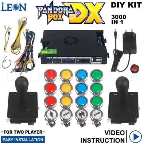 Arcade Games Pandora Box Arcade Cabinet Diy Arcade For Pandora Box Dx 3000 Joystick 12v Chrome Plating Illuminated Button