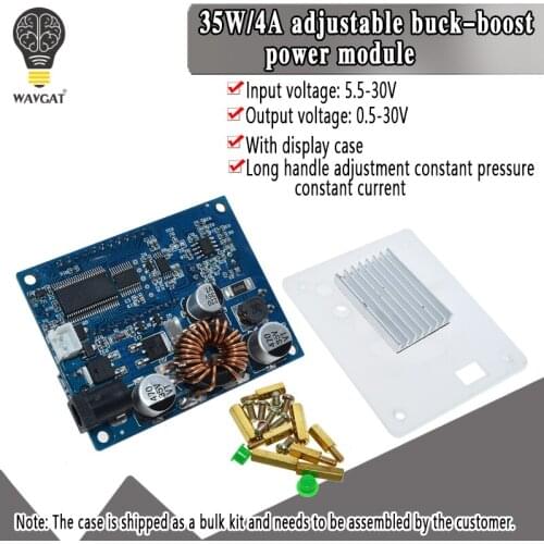 DC DC Automatic Boost / Buck Converter CC CV Power Module 0.5-30V 4A 35W Adjustable Regulated power supply Voltmeter ammeter