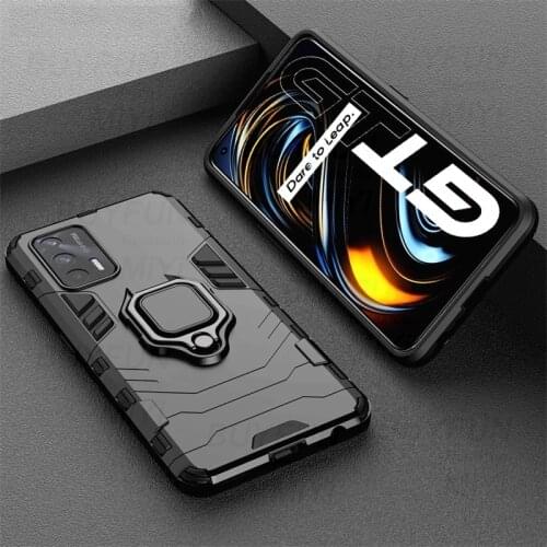 Car Magnetic Finger Ring Bracket Back Cover For Realme 8 Pro C21 C15 C11 Case Realmi Narzo 30 GT Neo 5G Armor Shockproof Coque