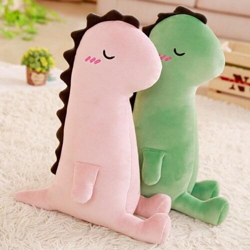 Large 60cm green cartoon dinosaur plush toy soft cotton doll throw pillow christmas gift b2869